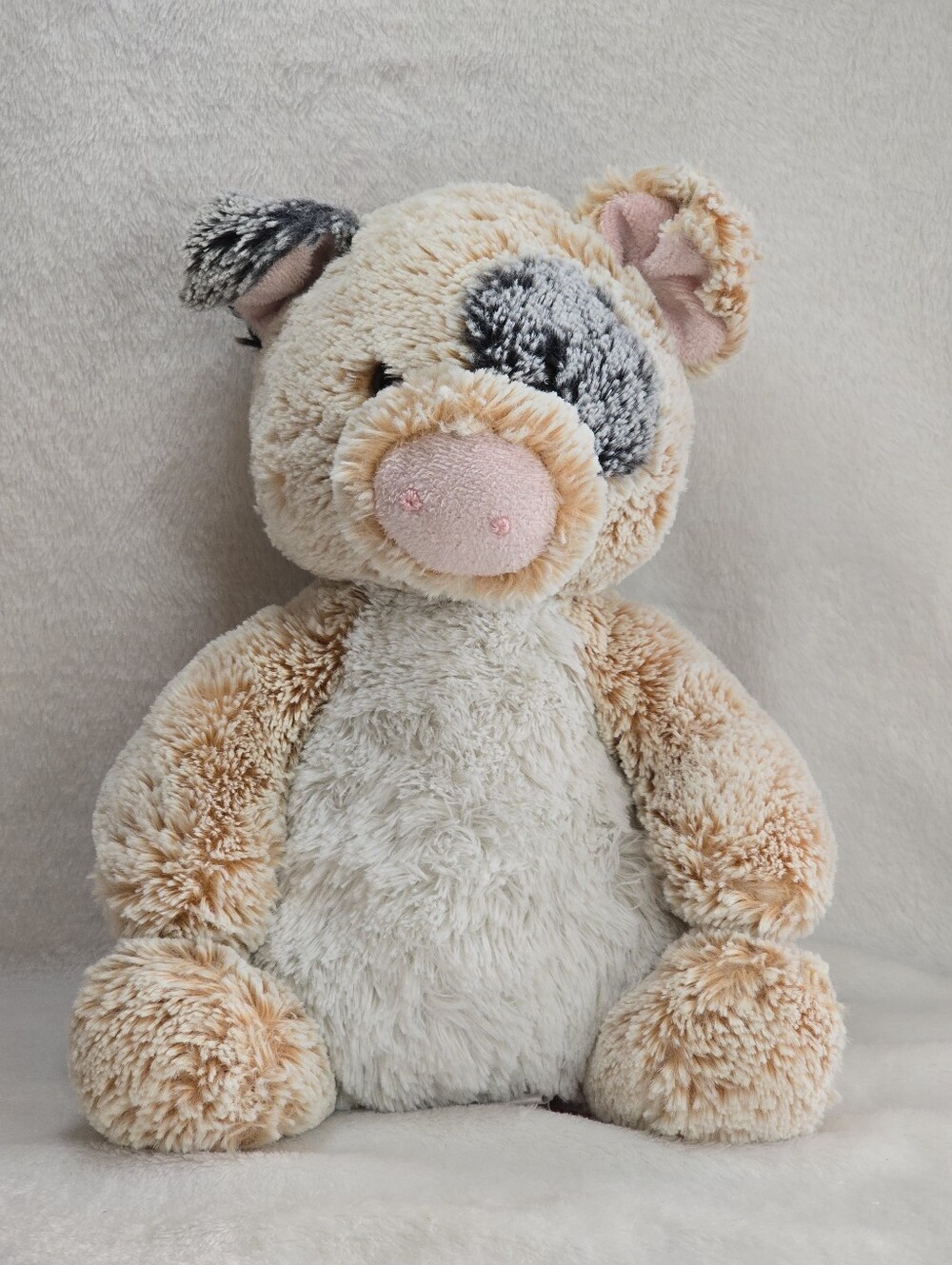 Aurora Percy Pig Plush Stuffed Animal Pink Gray Fuzzy 12 inches